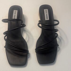 Steve Madden Black Strappy Sandals